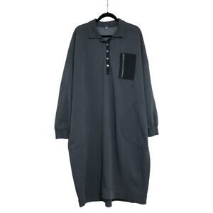 Free People Movement Block Party Green Maxi Sweat Dress S Boho Workout Lounge